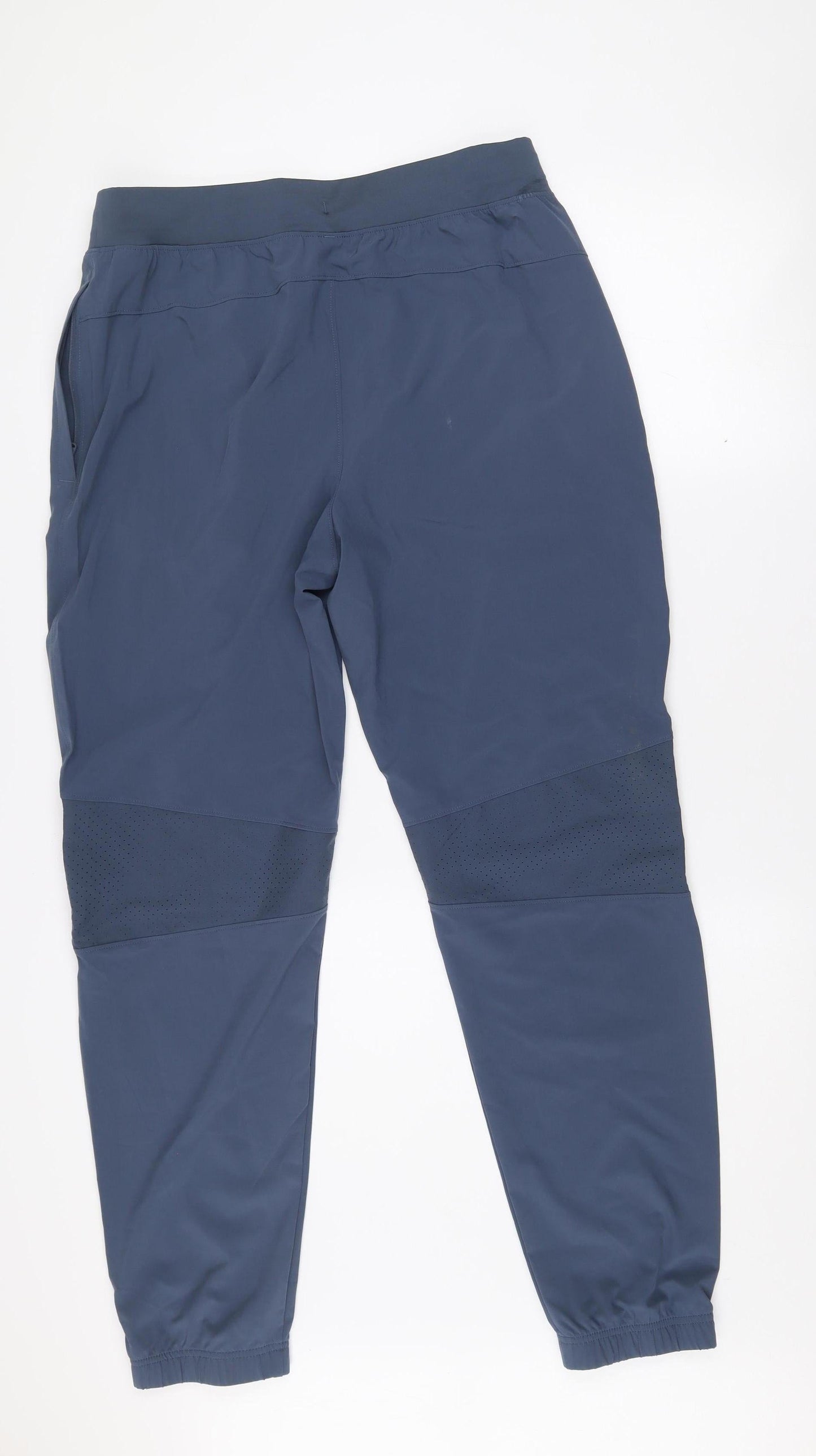 Under Armour Men Blue L Jogger Sweatpants Elastic Waist Polyester Blend