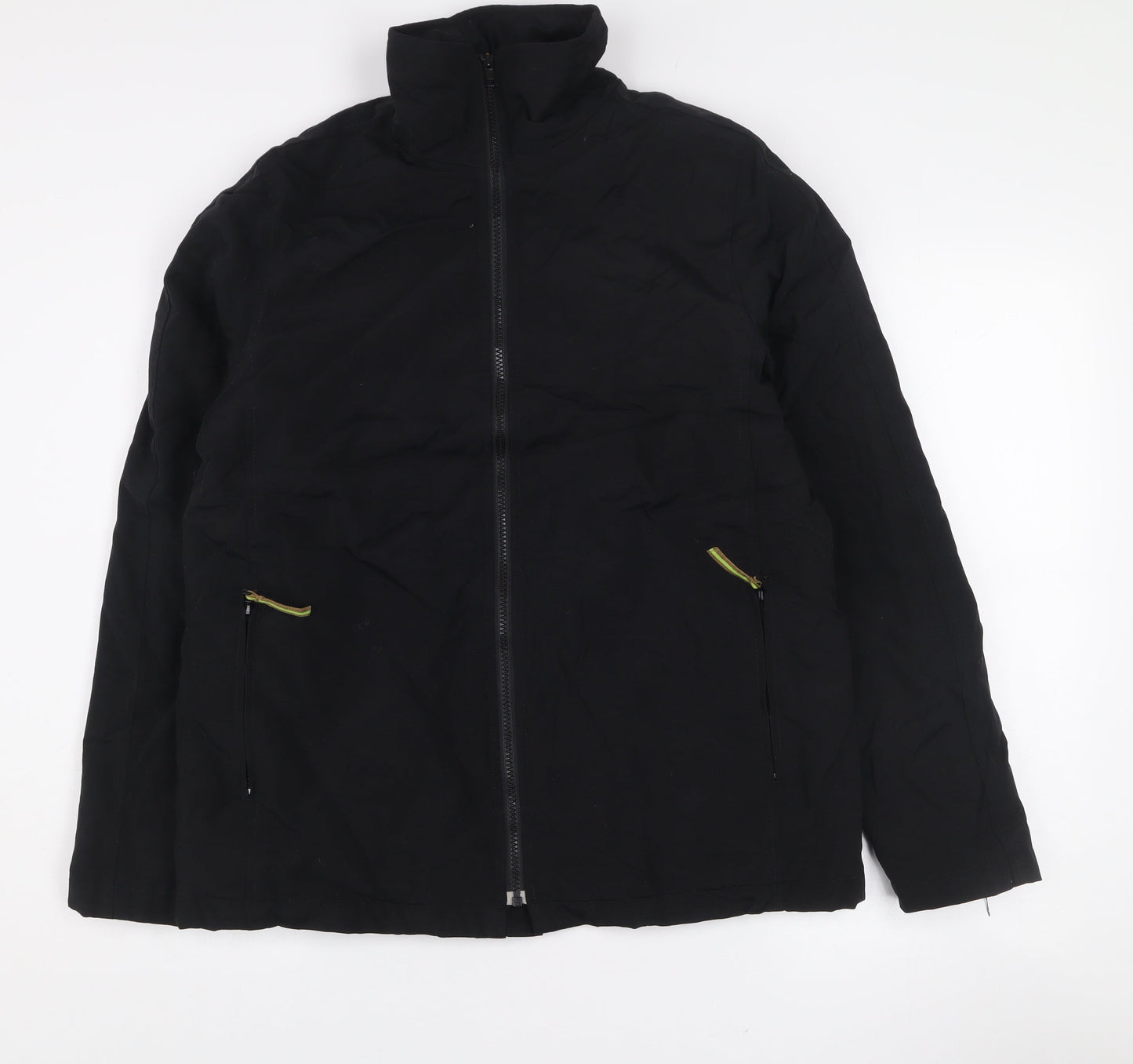GAP Men’s Black Nylon Full Zip Jacket Size M Stand Collar