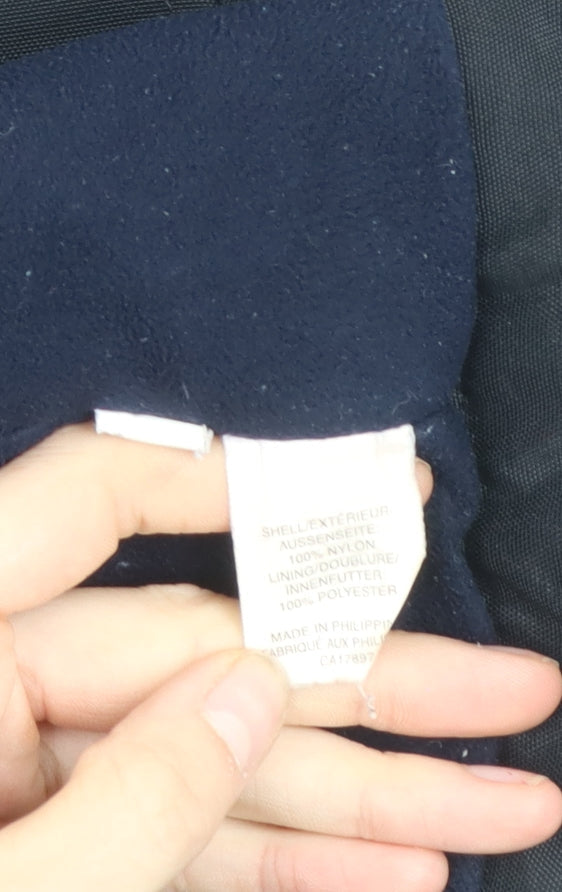 GAP Men’s Black Nylon Full Zip Jacket Size M Stand Collar
