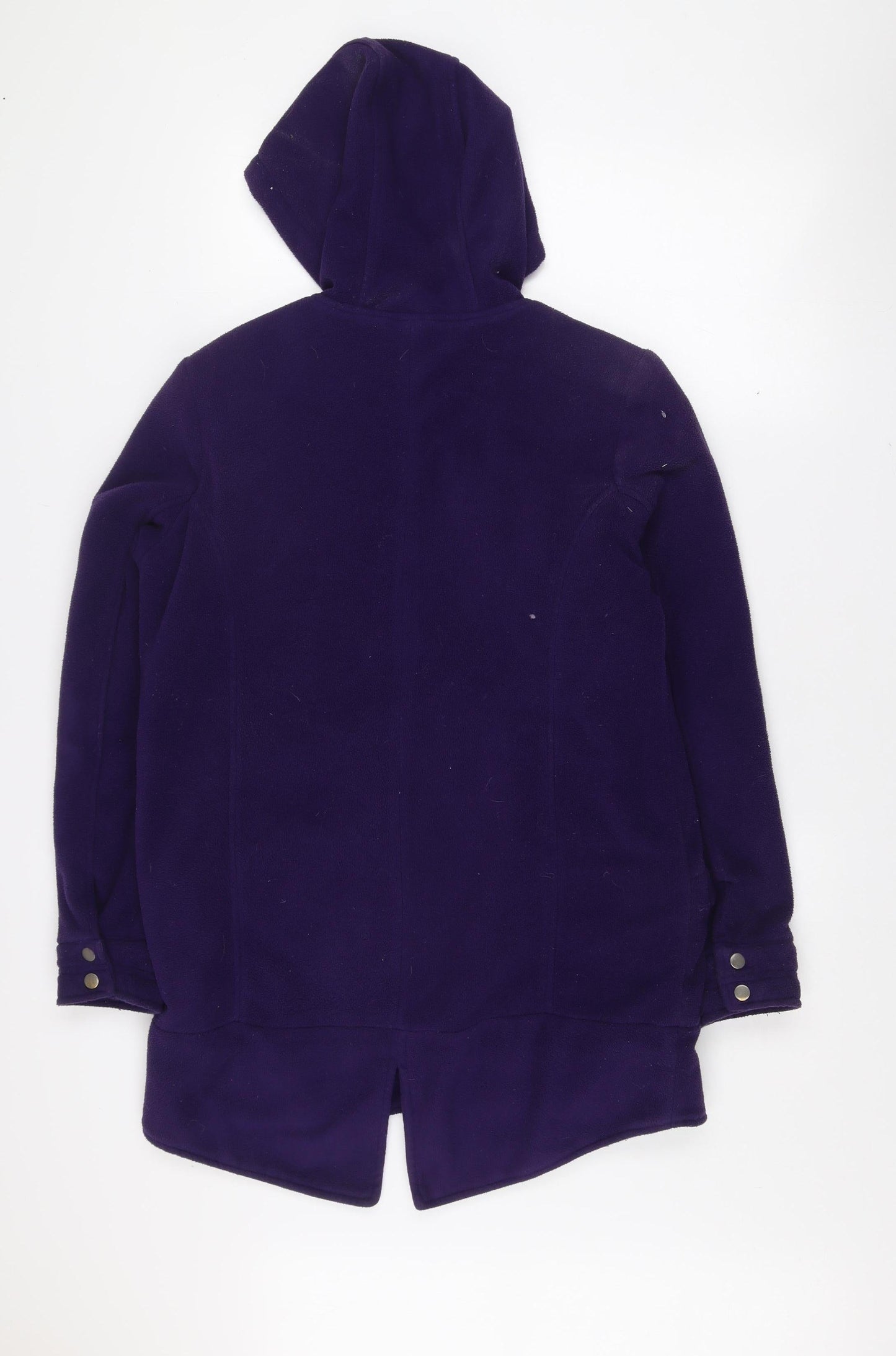Cotton Traders Womens Purple Fleece Hooded Zip Jacket Size 10