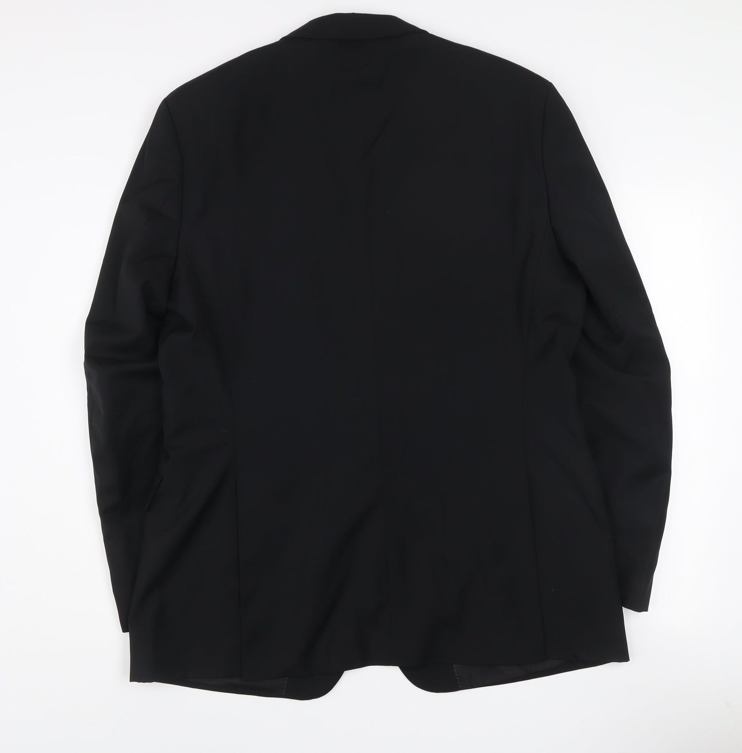 Hugo Boss Men's Black Wool Blend Two Button Blazer Jacket 54