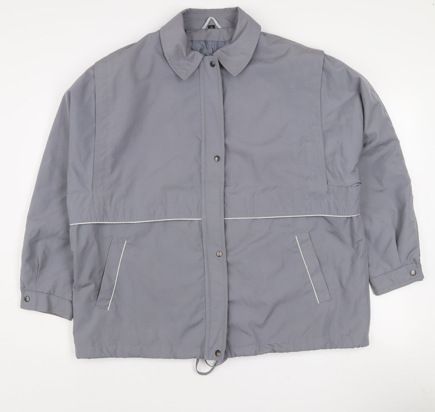Tehomac Men’s Grey L Mid-Length Casual Polyester Jacket