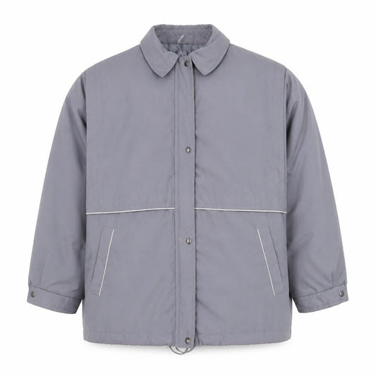 Tehomac Men’s Grey L Mid-Length Casual Polyester Jacket