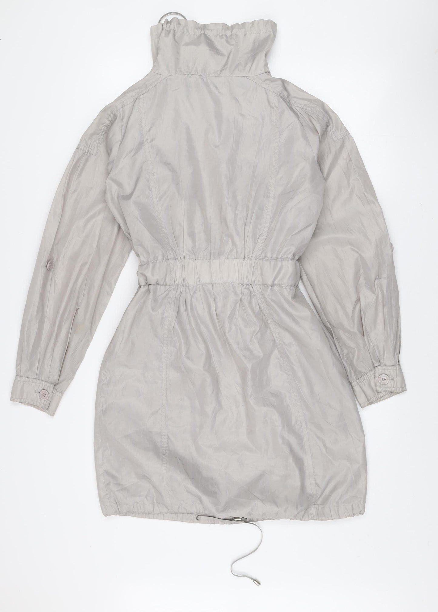 Lea Fashion Women’s Grey Mid-Length Anorak Jacket Size S Polyester