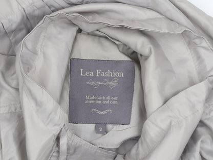 Lea Fashion Women’s Grey Mid-Length Anorak Jacket Size S Polyester