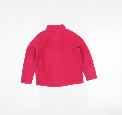 Regatta Girls Pink Fleece 1/4 Zip Pullover Sweatshirt 5-6 Years