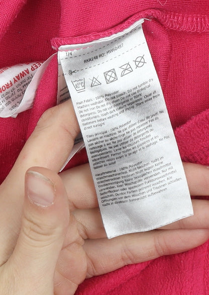 Regatta Girls Pink Fleece 1/4 Zip Pullover Sweatshirt 5-6 Years