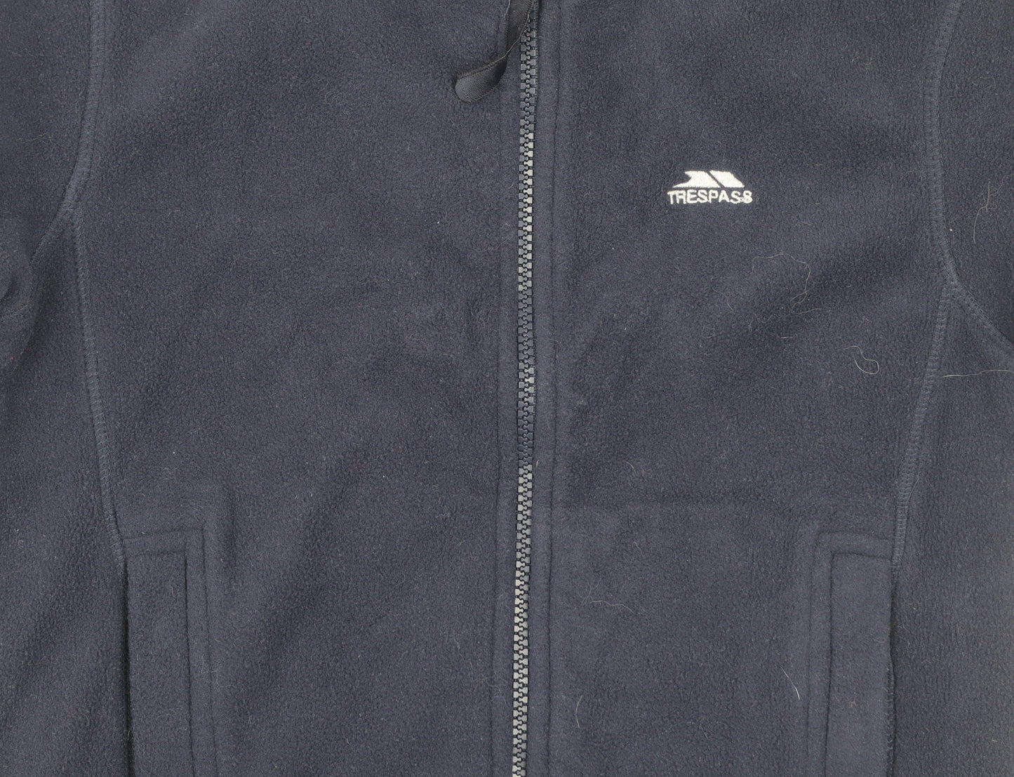 Trespass Boys Navy Blue Fleece Full Zip Jacket 7-8 Years Outdoor Winter Coat