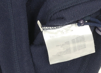 Trespass Boys Navy Blue Fleece Full Zip Jacket 7-8 Years Outdoor Winter Coat