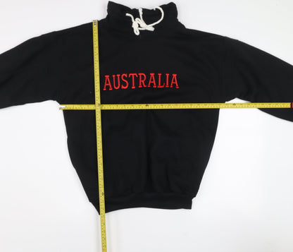 Future Design Women's Black Pullover Sweatshirt Australia Embroidered M