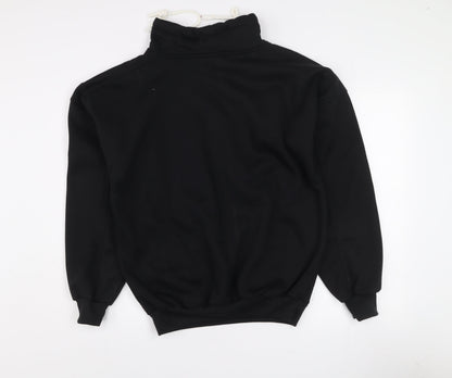 Future Design Women's Black Pullover Sweatshirt Australia Embroidered M