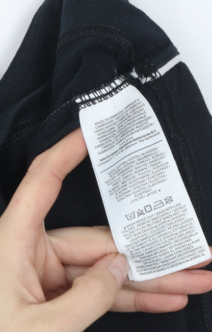 Nike Women's Black Cropped Tank Top S Athletic Fit