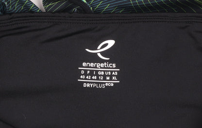 Energetics Womens Black Geometric Leggings Size 12 Activewear Trousers