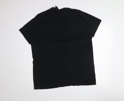Adidas Men's Black Logo Graphic T-Shirt Size L Cotton