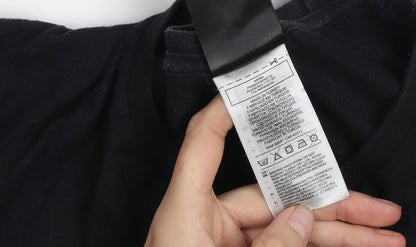 Adidas Men's Black Logo Graphic T-Shirt Size L Cotton