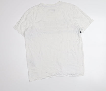 Jack & Jones Men's White Graphic Core T-Shirt L Crew Neck