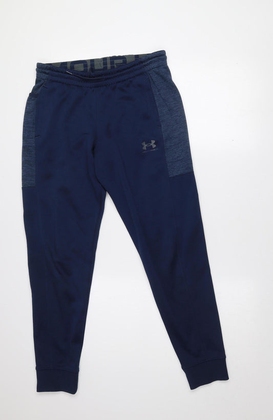 Under Armour Teens Blue XL ColdGear Fleece Jogger Trousers