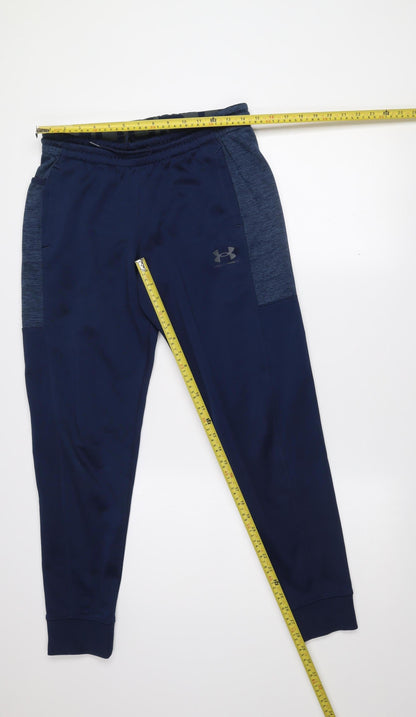 Under Armour Teens Blue XL ColdGear Fleece Jogger Trousers