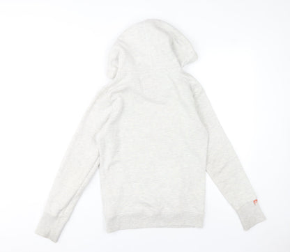Superdry Women’s Grey Pullover Hoodie XS Vintage Orange Label