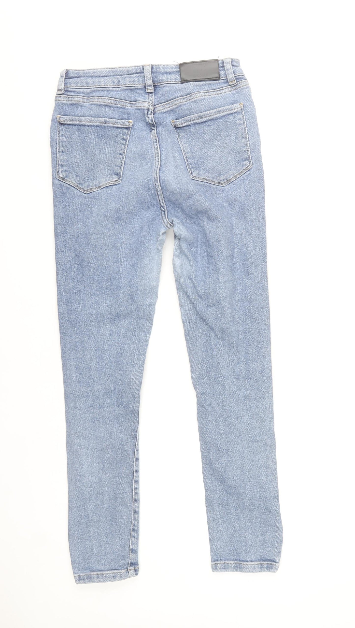 Editor's Cut Women's Blue Skinny Jeans Size 14 Mid Rise 32L Cotton Blend