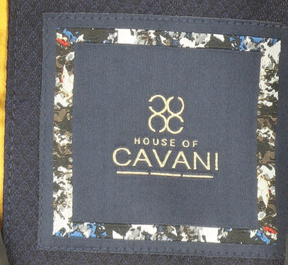 House of Cavani Men's Navy Tuxedo Blazer 38R Slim Fit Shawl Lapel