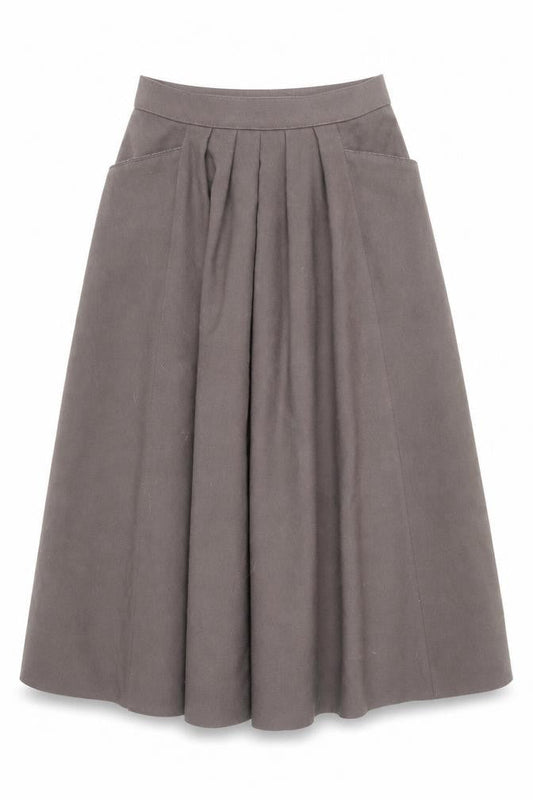 Marks and Spencer Women Brown Size 12 Pleated Knee Length Skirt