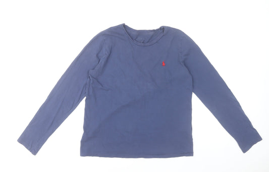Polo Ralph Lauren Men's Blue Long Sleeve Cotton Crew Neck T-Shirt Size L