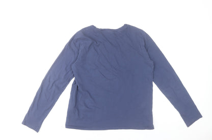 Polo Ralph Lauren Men's Blue Long Sleeve Cotton Crew Neck T-Shirt Size L