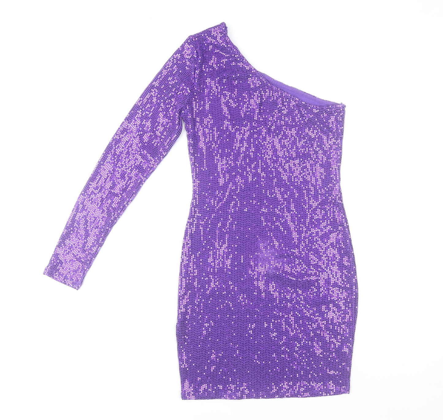 Primark Women’s Purple Sequin One Shoulder Bodycon Dress XS