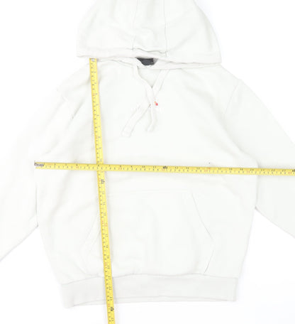 Ellesse Womens White UK 10 Pullover Hoodie Cotton Blend Casual
