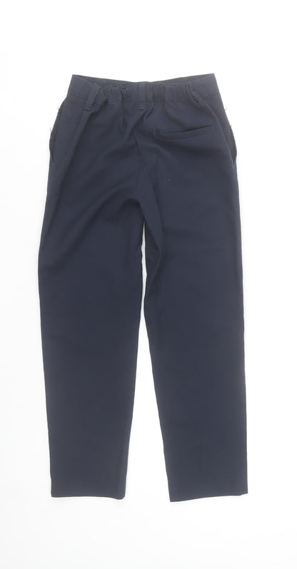 Dunnes Stores Boys Blue School Uniform Trousers 7-8 Years Adjustable Waist