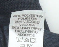 Dunnes Stores Boys Blue School Uniform Trousers 7-8 Years Adjustable Waist