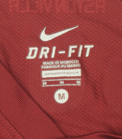 Nike Men's Aston Villa Football Jersey Maroon Blue M Short Sleeve Dri-FIT