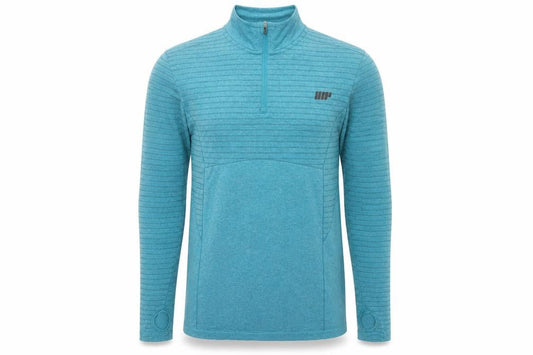 MyProtein Men Blue 1/4 Zip Long Sleeve Training Top Size M