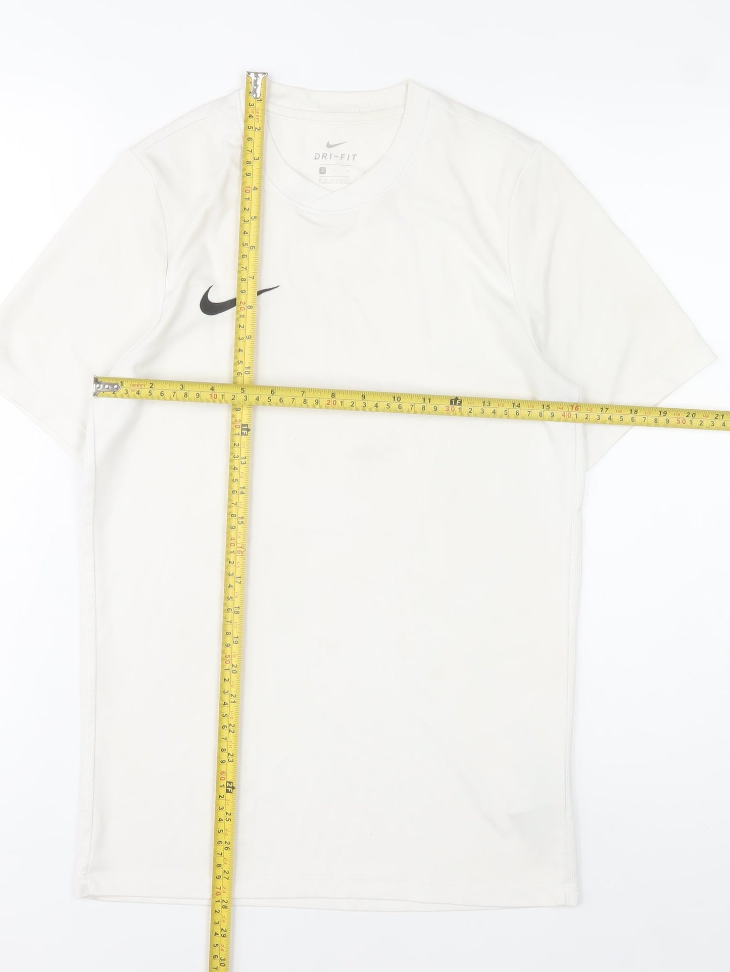 Nike Men's White Dri-Fit Athletic T-Shirt Size S Moisture Wicking