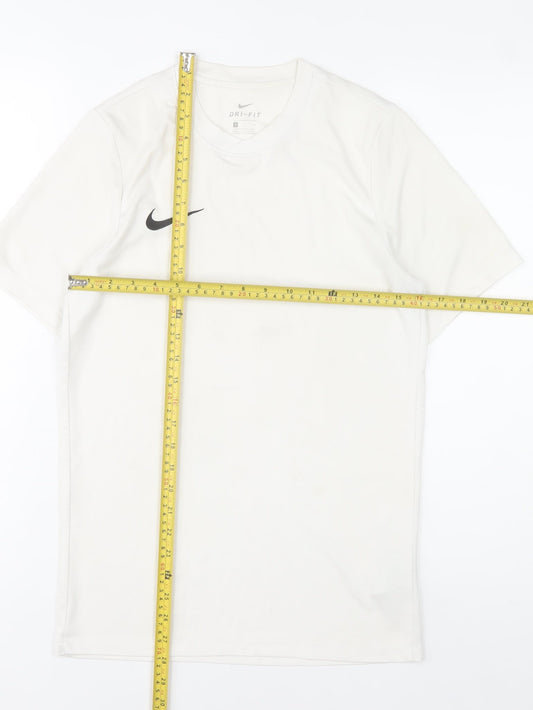 Mens UK Size S Nike White Running & JoggingGym & TrainingFootball T-Shirt