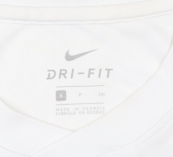 Nike Men's White Dri-Fit Athletic T-Shirt Size S Moisture Wicking