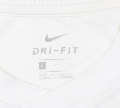 Nike Men's White Dri-Fit Athletic T-Shirt Size S Moisture Wicking