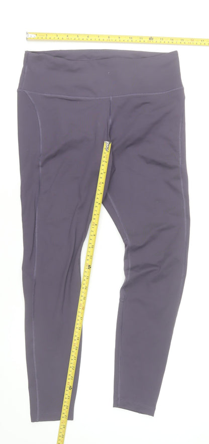 Nike Women's Purple Dri-FIT Leggings Size S Breathable Stretch Running Trousers