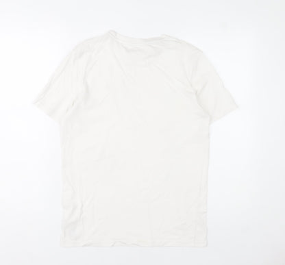 Tommy Hilfiger Boys White Cotton Crew Neck Logo T-Shirt 14-16 Years