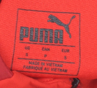 Puma Men's Red 1/4 Zip Long Sleeve Training Top S