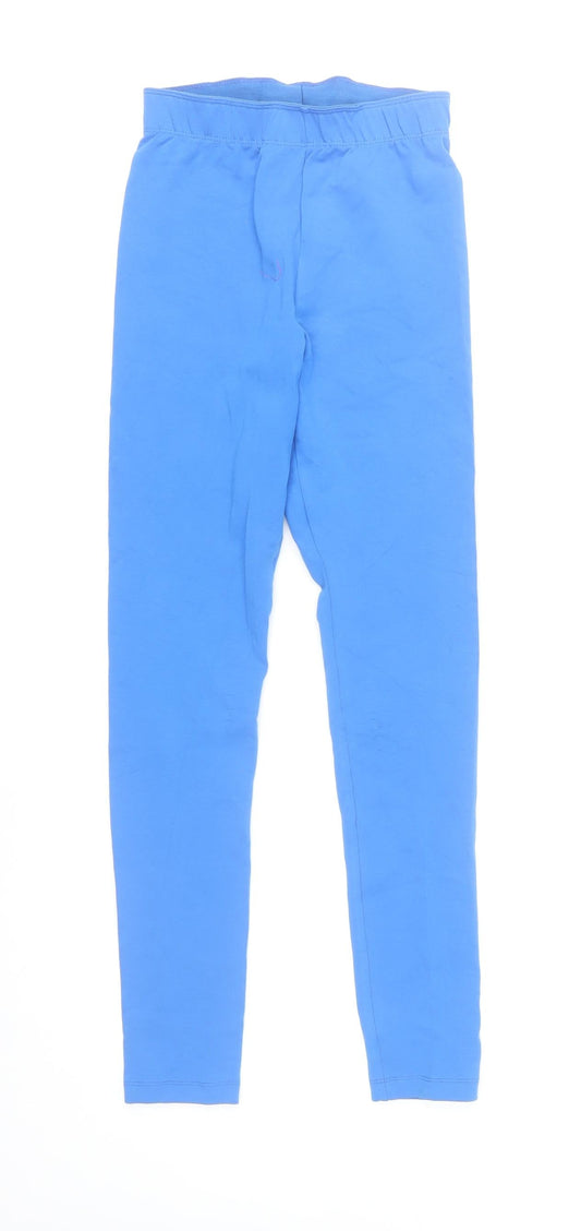 MP Womens Blue Cotton Elastane Slim Fit Active Leggings Size S