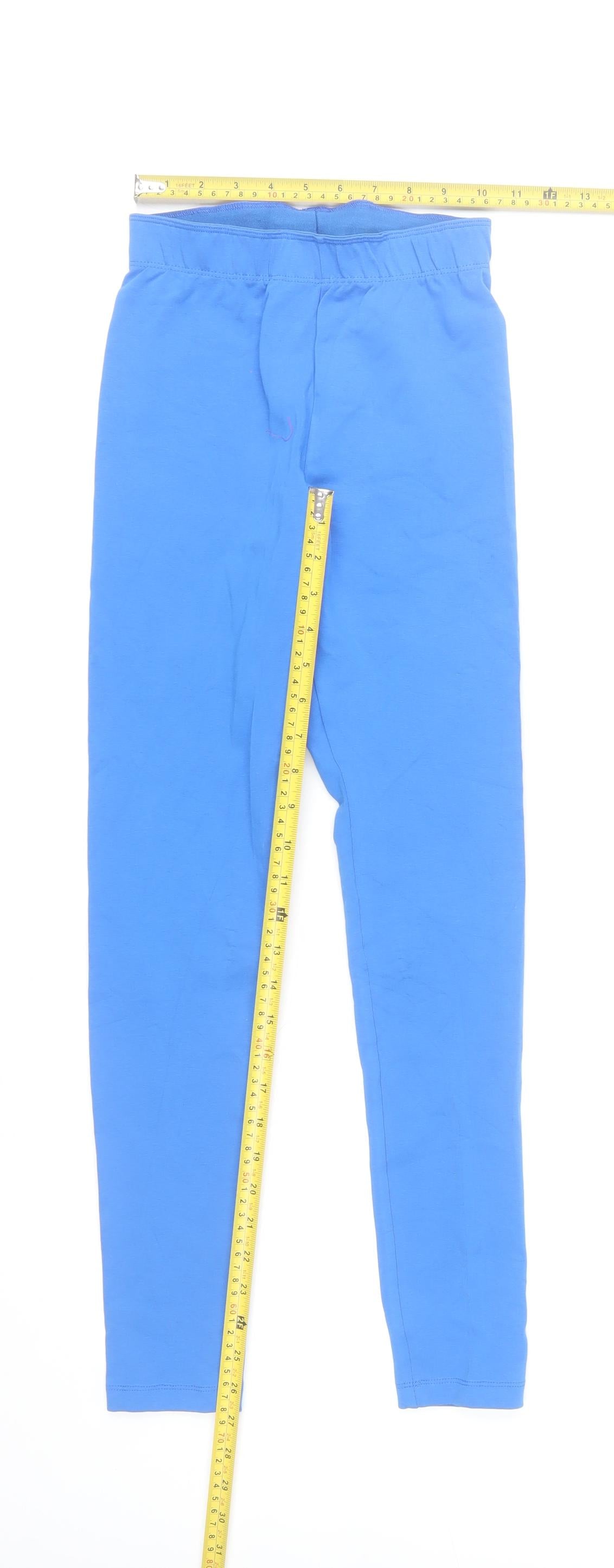 MP Womens Blue Cotton Elastane Slim Fit Active Leggings Size S