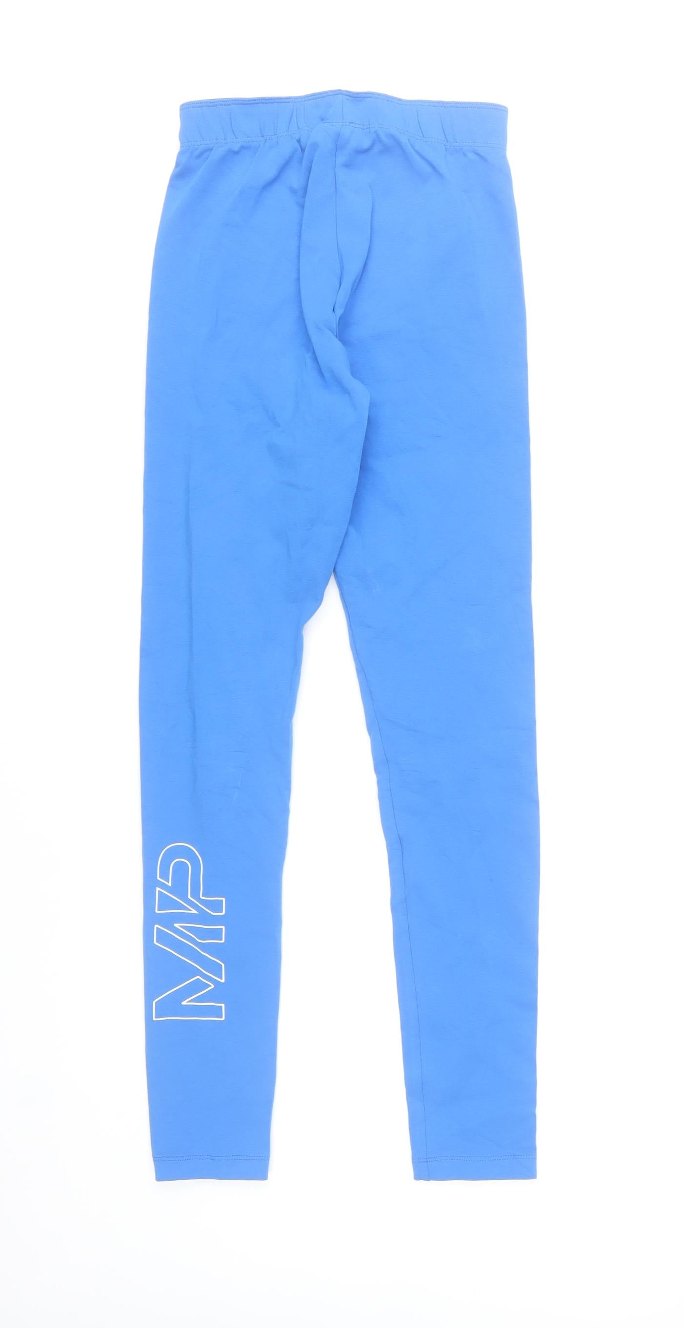 MP Womens Blue Cotton Elastane Slim Fit Active Leggings Size S
