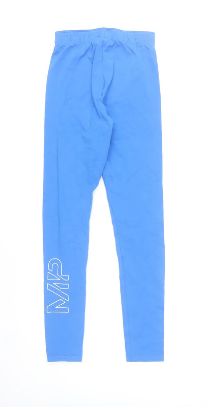 MP Womens Blue Cotton Elastane Slim Fit Active Leggings Size S