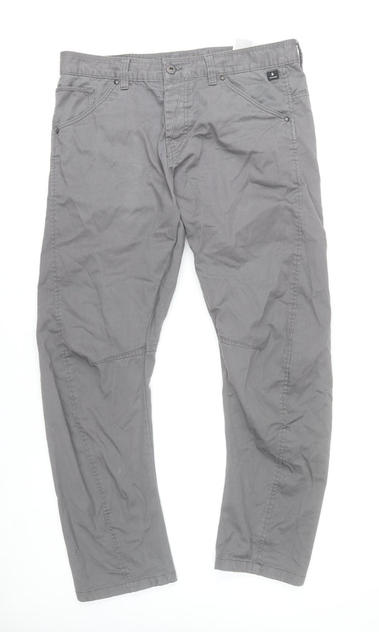 Womens UK Size 20 JACK & JONES Regular Fit Chino Grey Trousers