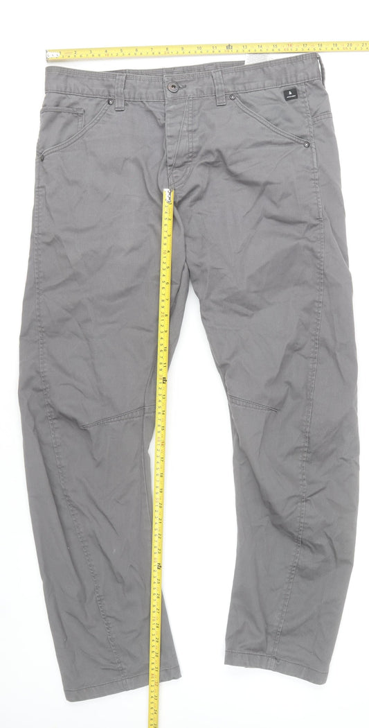 Womens UK Size 20 JACK & JONES Regular Fit Chino Grey Trousers