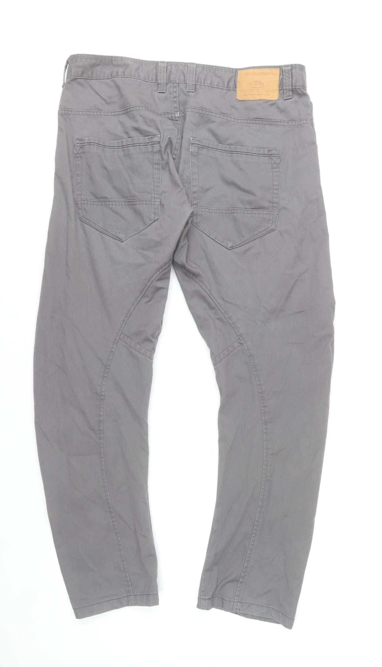 Womens UK Size 20 JACK & JONES Regular Fit Chino Grey Trousers