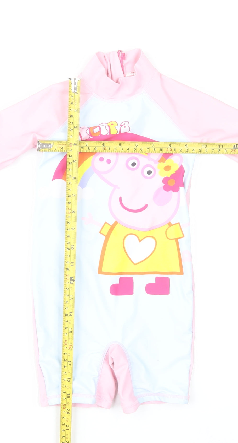 Peppa Pig Girls Pink UV Sun Suit 2-4 Years Quick Dry Swimwear