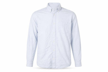 H&M Men’s Blue Cotton Regular Fit Long Sleeve Button-Up Shirt Size L